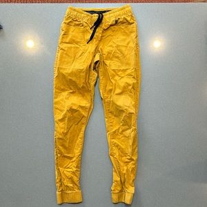 yellow black diamond climbing pants XS